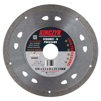 Kinczyk 20-1022 Tarcza diamentowa Ceramic-B Precision 125mm